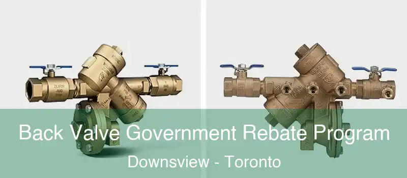  Back Valve Government Rebate Program Downsview - Toronto